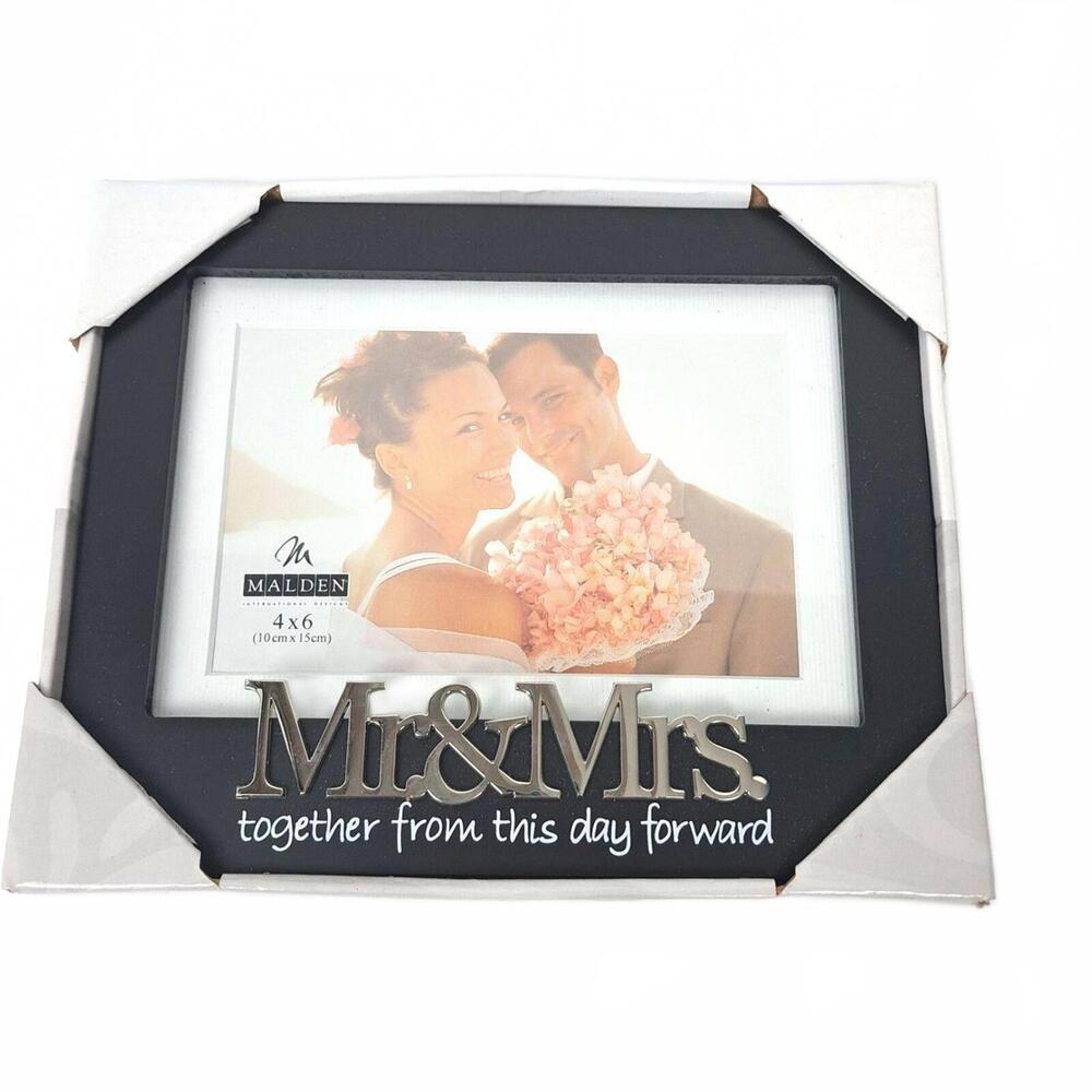 Malden 4 x 6 Photo Frame Mr &‎ Mrs Togehter from this day forward New In Box